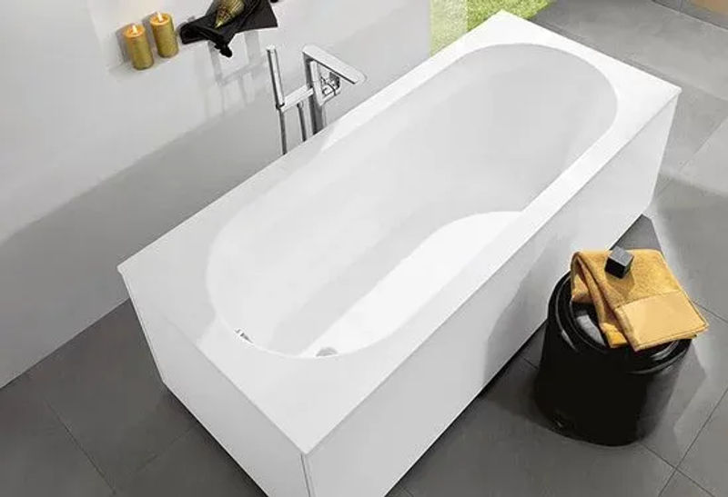 Ванна квариловая Villeroy&Boch Oberon 170x75, с ножками, без отв перелива, белая, UBQ170OBE2V-01