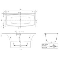 Квариловая ванна Villeroy&Boch My Art UBQ180MYA2V-01 180×80 с ножками белая — 3