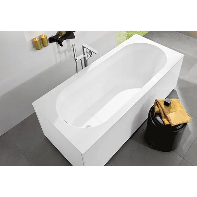 Квариловая ванна Villeroy&Boch Oberon UBQ180OBE2V-01 180×80 с ножками без отв перелива белая