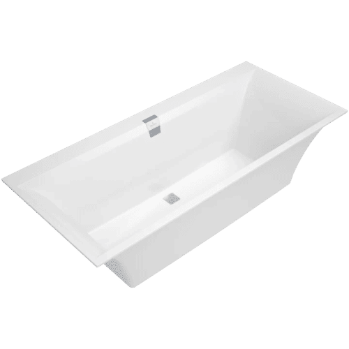 Квариловая ванна Villeroy&Boch Squaro Edge 12 UBQ180SQE2DV-01 180×80 с ножками слив-перелив белая