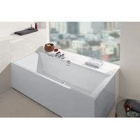 Квариловая ванна Villeroy&Boch Squaro Edge 12 UBQ180SQE2DV-01 180×80 с ножками слив-перелив белая — 4