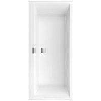 Квариловая ванна Villeroy&Boch Squaro Edge 12 UBQ180SQE2DV-01 180×80 с ножками слив-перелив белая — 2