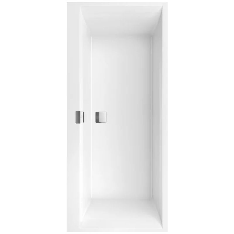 Квариловая ванна Villeroy&Boch Squaro Edge 12 UBQ180SQE2DV-01 180×80 с ножками слив-перелив белая