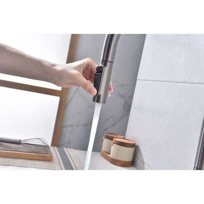 Смеситель для кухни Paulmark Universal Un213880-GM вороненая сталь