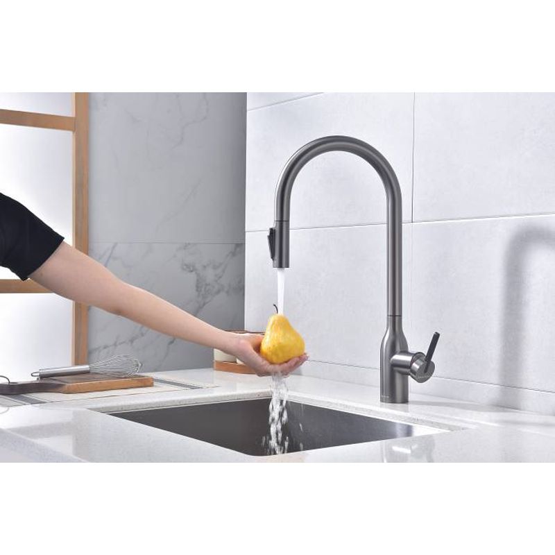 Смеситель для кухни Paulmark Universal Un213880-GM вороненая сталь