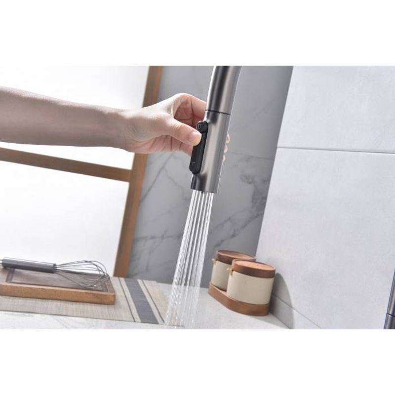 Смеситель для кухни Paulmark Universal Un213880-GM вороненая сталь