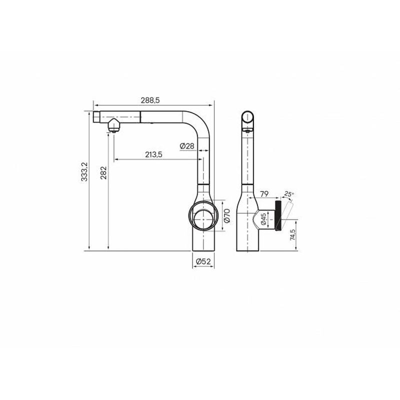 Смеситель для кухни Paulmark Urban Ur213104-B (GM) беретта