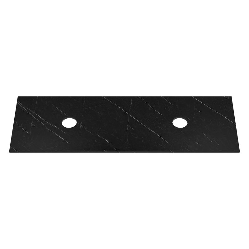 Столешница для ванной Misty Виста 150 см УТ000025082 ПВХ черный мрамор