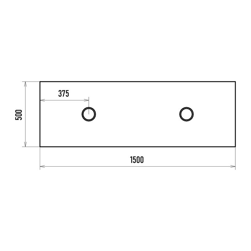 Столешница для ванной Misty Виста 150 см УТ000025082 ПВХ черный мрамор
