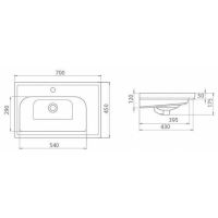 Раковина CeraStyle Frame 70х45 см / VB015K42U00 белый — 3