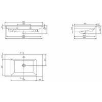 Раковина CeraStyle Arte 85х45 см / VB048N52U00 белый — 4