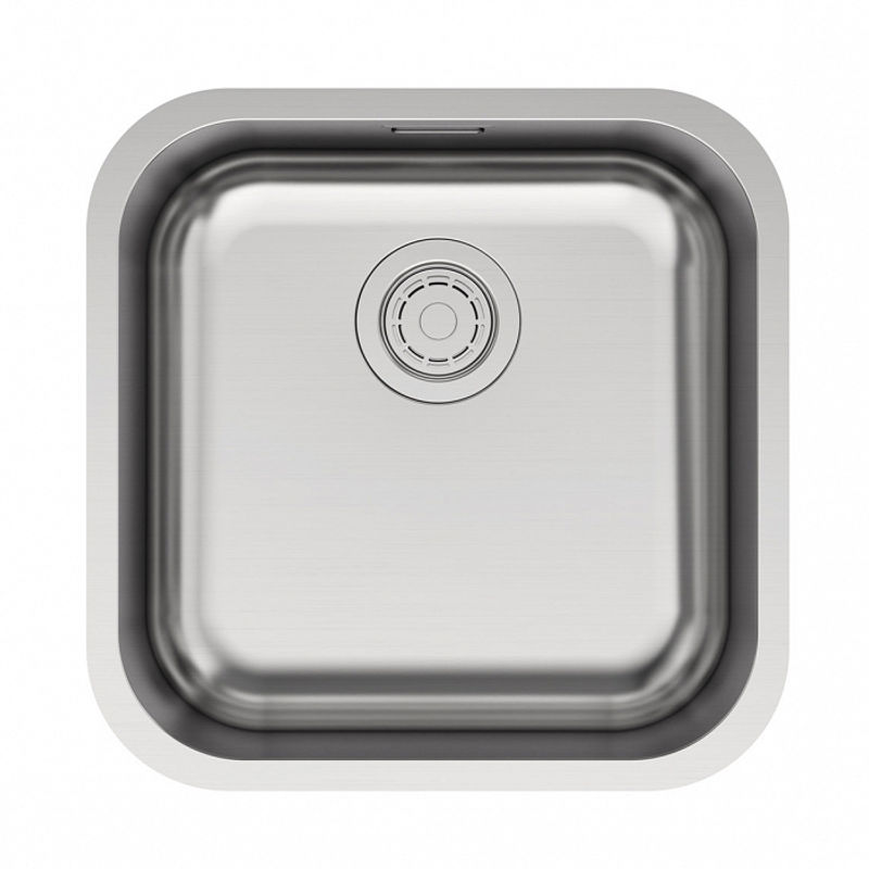 Кухонная мойка из нержавеющей стали Paulmark Vello 44 Uni VE44-BS брашированная нержавеющая сталь 446х446 мм