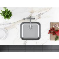 Кухонная мойка из нержавеющей стали Paulmark Vello 48 Uni VE48-BS брашированная нержавеющая сталь 480х440 мм — 4