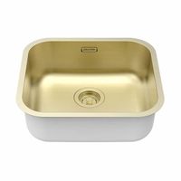 Кухонная мойка из нержавеющей стали Paulmark Vello 48 Uni VE48-LG светлое золото 480х440 мм — 2