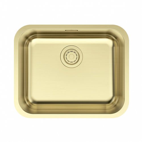 Кухонная мойка из нержавеющей стали Paulmark Vello 53 Uni VE53-LG светлое золото 533х433 мм