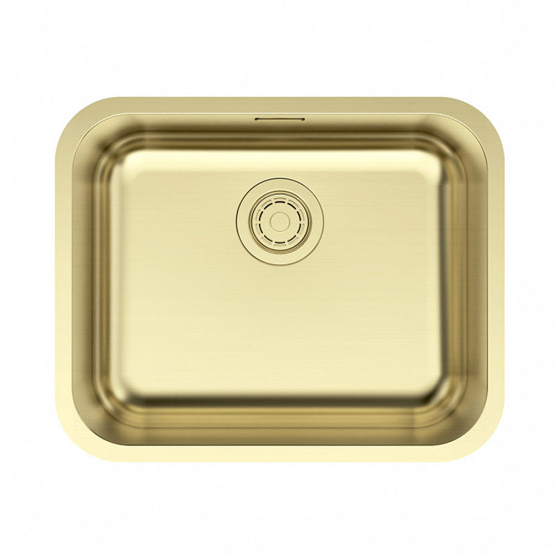 Кухонная мойка из нержавеющей стали Paulmark Vello 53 Uni VE53-LG светлое золото 533х433 мм