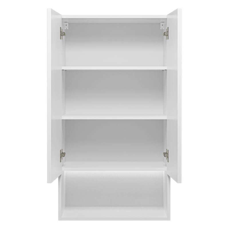 Шкаф-пенал для ванной Brevita Vega 60 над стиральной машиной / VEG-08060-011 белый