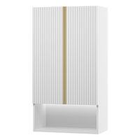 Шкаф-пенал для ванной Brevita Vega 60 над стиральной машиной / VEG-08060-011 белый — 1