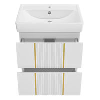 Тумба под раковину Brevita Vega 60 подвесная с 2 ящ. / VEG-09060-0102Я белая матовая эмаль — 4