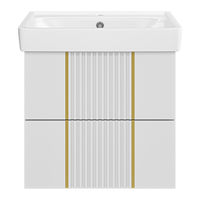 Тумба под раковину Brevita Vega 60 подвесная с 2 ящ. / VEG-09060-0102Я белая матовая эмаль — 2