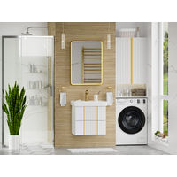 Тумба под раковину Brevita Vega 60 подвесная с 2 ящ. / VEG-09060-0102Я белая матовая эмаль — 5