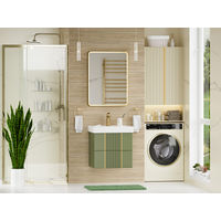 Тумба под раковину Brevita Vega 60 подвесная с 2 ящ. / VEG-09060-0802Я олива матовая эмаль — 5