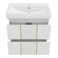 Тумба под раковину Brevita Vega 70 подвесная с 2 ящ. / VEG-09070-0102Я белая матовая эмаль — 4