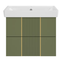 Тумба под раковину Brevita Vega 70 подвесная с 2 ящ. / VEG-09070-0802Я олива матовая эмаль — 2