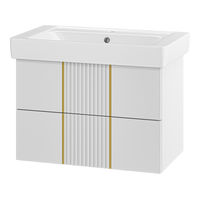 Тумба под раковину Brevita Vega 80 подвесная с 2 ящ. / VEG-09080-0102Я белая матовая эмаль — 1