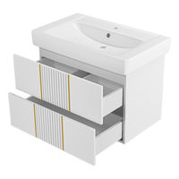 Тумба под раковину Brevita Vega 80 подвесная с 2 ящ. / VEG-09080-0102Я белая матовая эмаль — 3