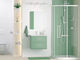 Verde - 60 Тумба подвесная, с 2 ящ., зеленая матовая эмаль