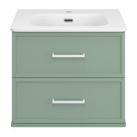 Тумба под раковину Brevita Verde 60 подвесная / Ver-09060-0102Я зеленая — 2