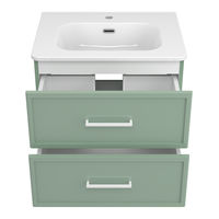 Тумба под раковину Brevita Verde 60 подвесная / Ver-09060-0102Я зеленая — 3