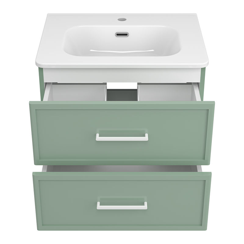 Тумба под раковину Brevita Verde 60 подвесная / Ver-09060-0102Я зеленая