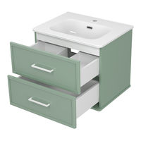 Тумба под раковину Brevita Verde 60 подвесная / Ver-09060-0102Я зеленая — 4