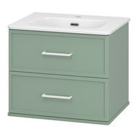 Тумба под раковину Brevita Verde 60 подвесная / Ver-09060-0102Я зеленая — 1