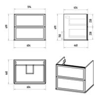 Тумба под раковину Brevita Verde 60 подвесная / Ver-09060-0102Я зеленая — 6