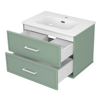 Тумба под раковину Brevita Verde 70 подвесная / Ver-09070-0102Я зеленая — 4