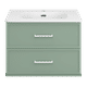 Verde - 70 Тумба подвесная, с 2 ящ., зеленая матовая эмаль