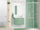 Verde - 70 Тумба подвесная, с 2 ящ., зеленая матовая эмаль