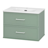 Тумба под раковину Brevita Verde 70 подвесная / Ver-09070-0102Я зеленая — 1