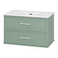 Тумба под раковину Brevita Verde 80 подвесная / Ver-09080-0102Я зеленая — 1