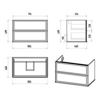 Тумба под раковину Brevita Verde 80 подвесная / Ver-09080-0102Я зеленая — 6