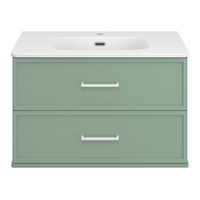 Тумба под раковину Brevita Verde 80 подвесная / Ver-09080-0102Я зеленая — 2