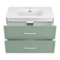 Тумба под раковину Brevita Verde 80 подвесная / Ver-09080-0102Я зеленая — 3