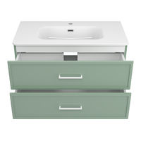 Тумба под раковину Brevita Verde 90 подвесная / Ver-09090-0102Я зеленая — 3