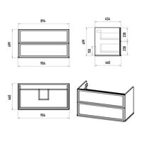Тумба под раковину Brevita Verde 90 подвесная / Ver-09090-0102Я зеленая — 6