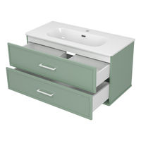 Тумба под раковину Brevita Verde 100 подвесная / Ver-09100-0102Я зеленая — 4