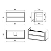 Тумба под раковину Brevita Verde 100 подвесная / Ver-09100-0102Я зеленая — 6