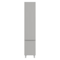 Шкаф-пенал для ванной Brevita Victory 35 универсальный левый / VIC-05035-500L серый шелк — 4
